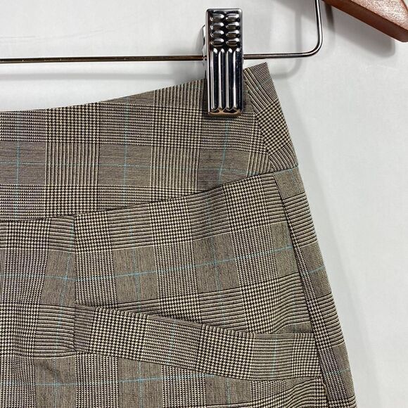 3For$20 Banana Republic Glen Check Tan/Blue size: 0 - Picture 4 of 8